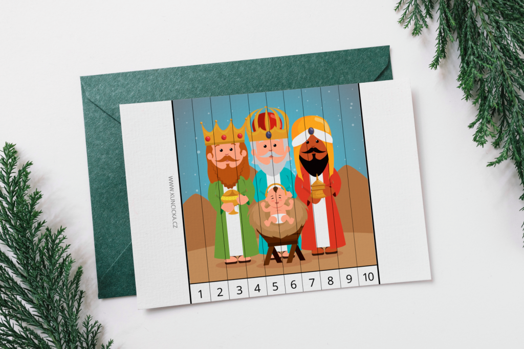 Adventní kalendář 2021 plný PDF pro děti - každý den soubor 17 skládačka