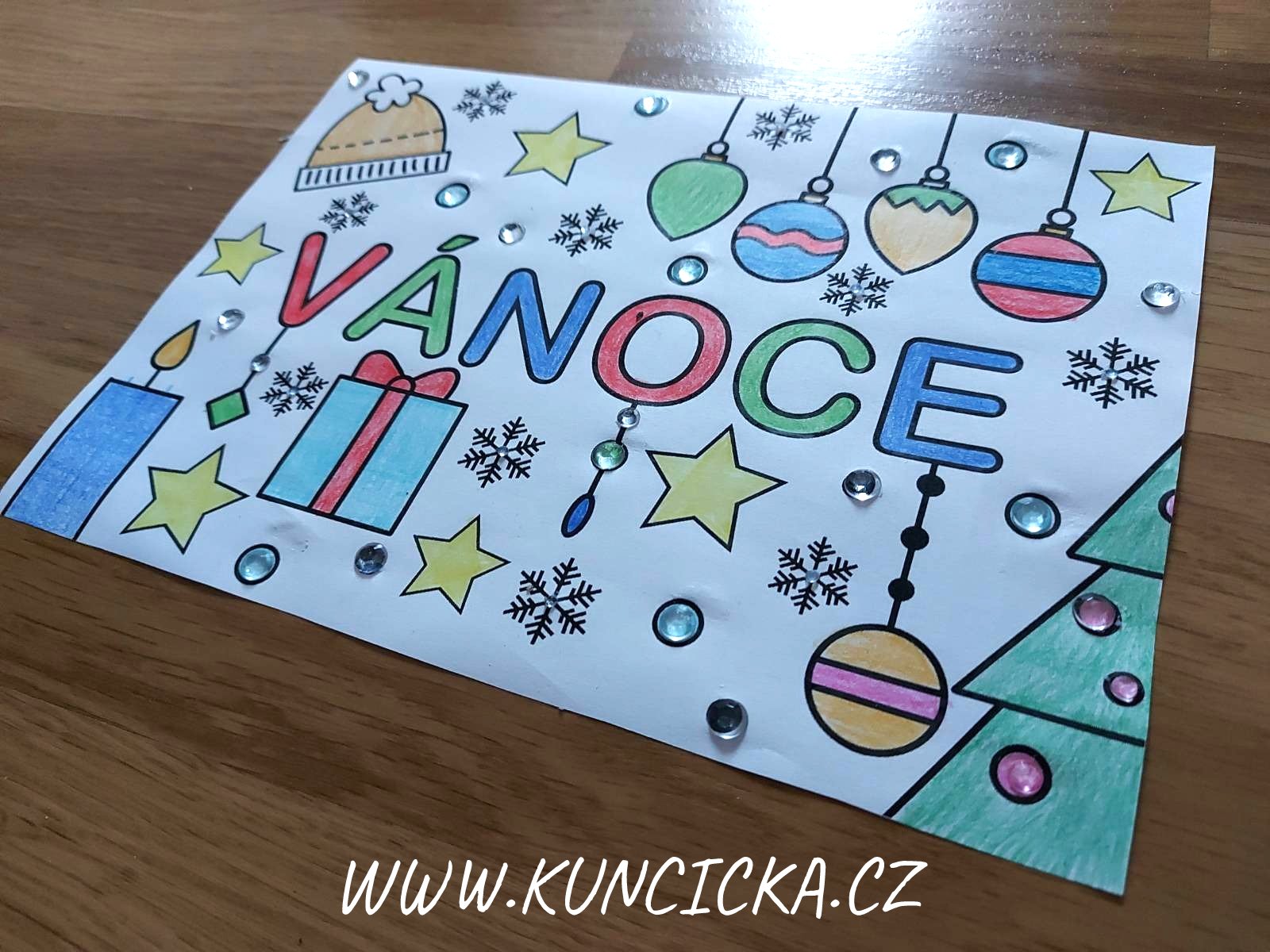 vanocni omalovanka