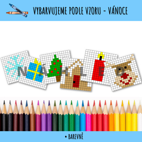 vybarvuj podle vzoru