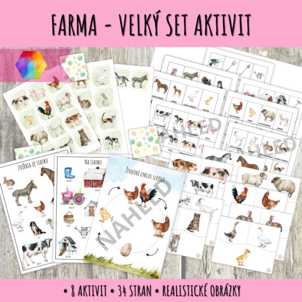 Domácí zvířata - velký set aktivit 1 domácí zvířata pro předškoláky