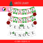 Girlandy veselé Vánoce