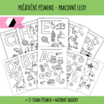 Počáteční písmena - pracovní listy