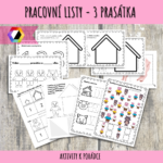 3 prasátka - pracovní listy k pohádce