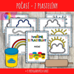 Počasí - podložky na plastelínu