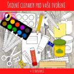 Cliparty školní potřeby