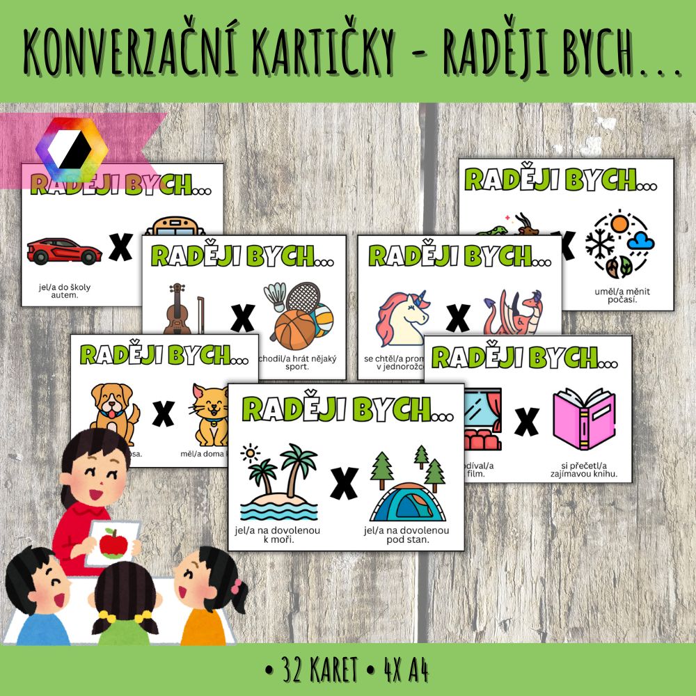 konverzační kartičky - raději bych
