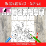 Maxiomalovánka na karneval – Kooperativní obrázek pro děti