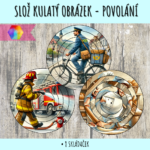 Slož obrázek povolání – kulaté puzzle