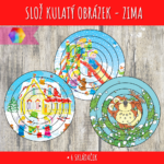 Slož kulatý obrázek - zima