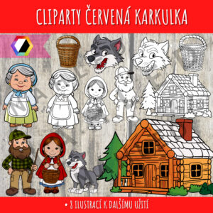 cliparty červená karkulka