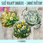 Slož obrázek jarní květiny – kulaté puzzle