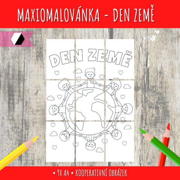Maxiomalovánka na Den Země