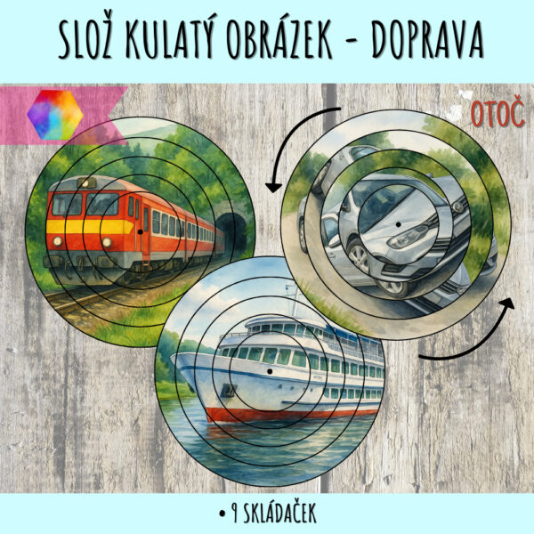 slož obrázek dopravní prostředky