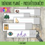 Trénink psaní pro děti – prosvětlovací karty