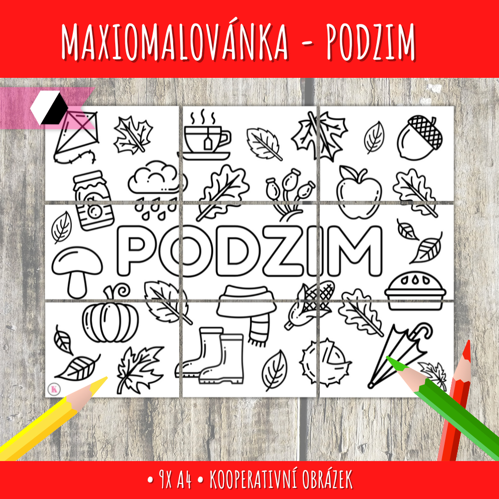 maxiomalovánka na podzim