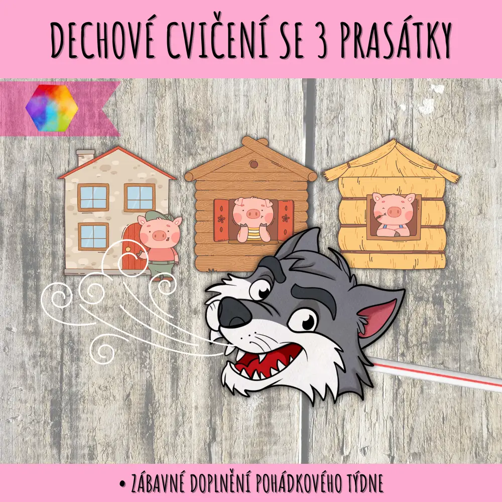 Překvapte své děti zábavnými aktivitami o lidském těle 11 dechove cviceni se 3 prasatky